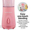 Hamilton Beach Personal Blender for Smoothies & Protein Shakes, Portable Single Serve Blender with Travel Lid, 14 oz BPA-Free Jar, 175W, Compact Countertop Blender Coral, 51171 🍁 All In One Marketplace Canada