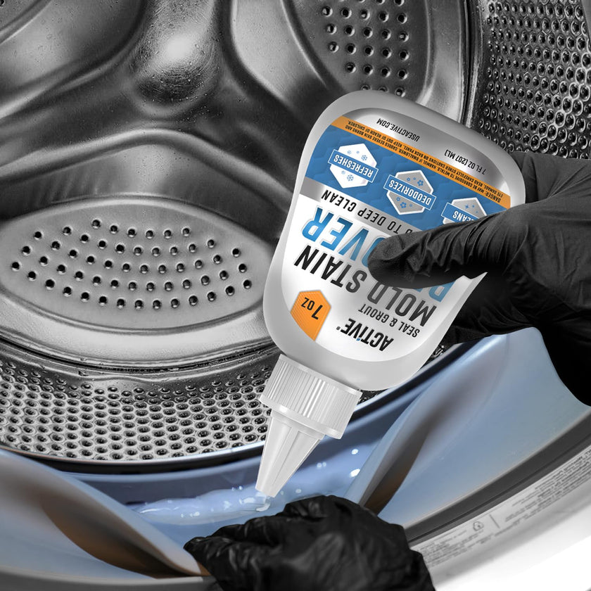 Mold Stain Remover Gel Cleaner - ACTIVE Heavy Duty Stain Cleaner for Front Loader Washing Machine Seal, Bathroom Grout, Shower, Caulk - Front Load Washer Cleaning Solution - 7 Fl Oz 🍁 All In One Marketplace Canada