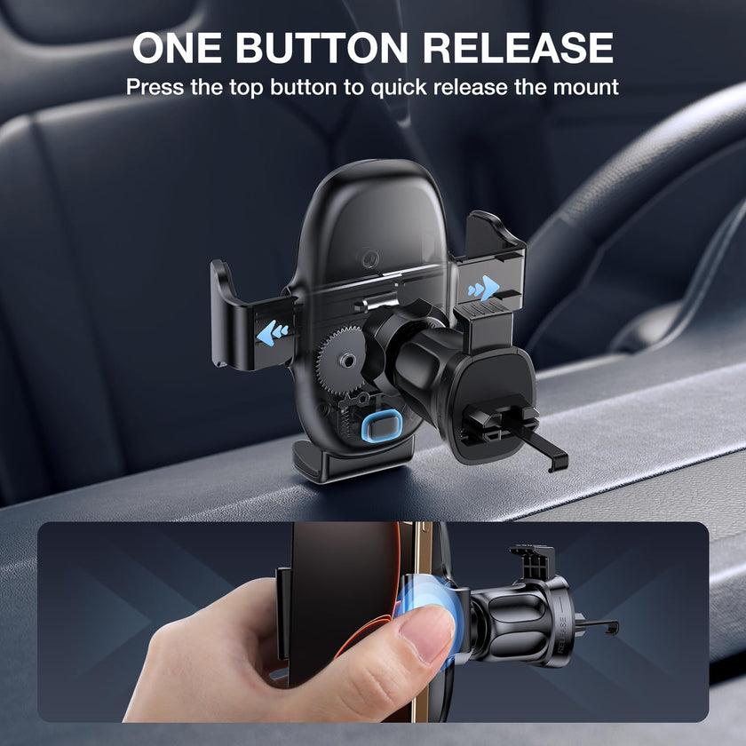 Miracase Phone Holder for Car Vent【2026 Wider Clamp & Metal Hook】 Car Phone Holder Mount for Vent Clip Hand Free Cell Phone Car Mount for iPhone 17 Pro Max 16 15 14 13 12 Samsung S25 Car Accesorries 🍁 All In One Marketplace Canada
