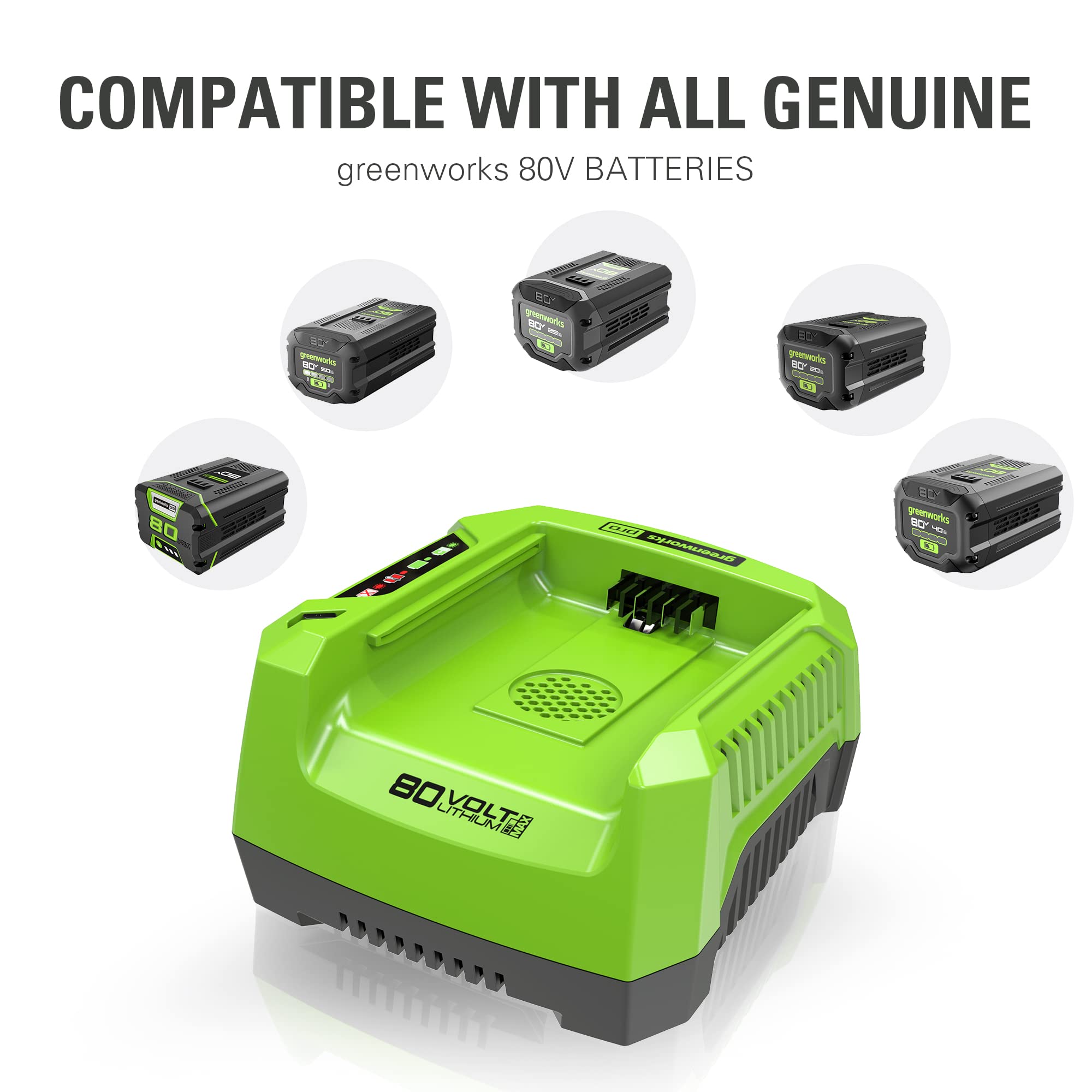 Greenworks PRO 80V Lithium Ion Single Port Rapid Battery Charger GCH8040 🍁 All In One Marketplace Canada