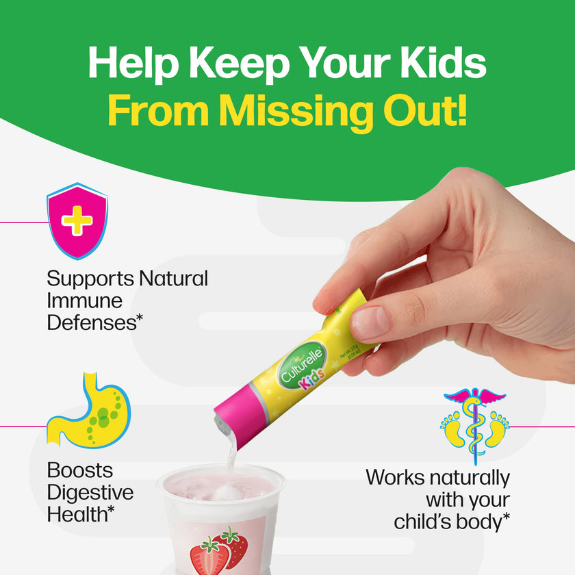 Culturelle Kids Daily Probiotic Packets for Kids | With 100% Naturally Sourced Lactobacillus GG Strain †††††† | Most Clinically Studied Probiotic | Pediatrician Recommended † | 30 Count Packets 🍁 All In One Marketplace Canada