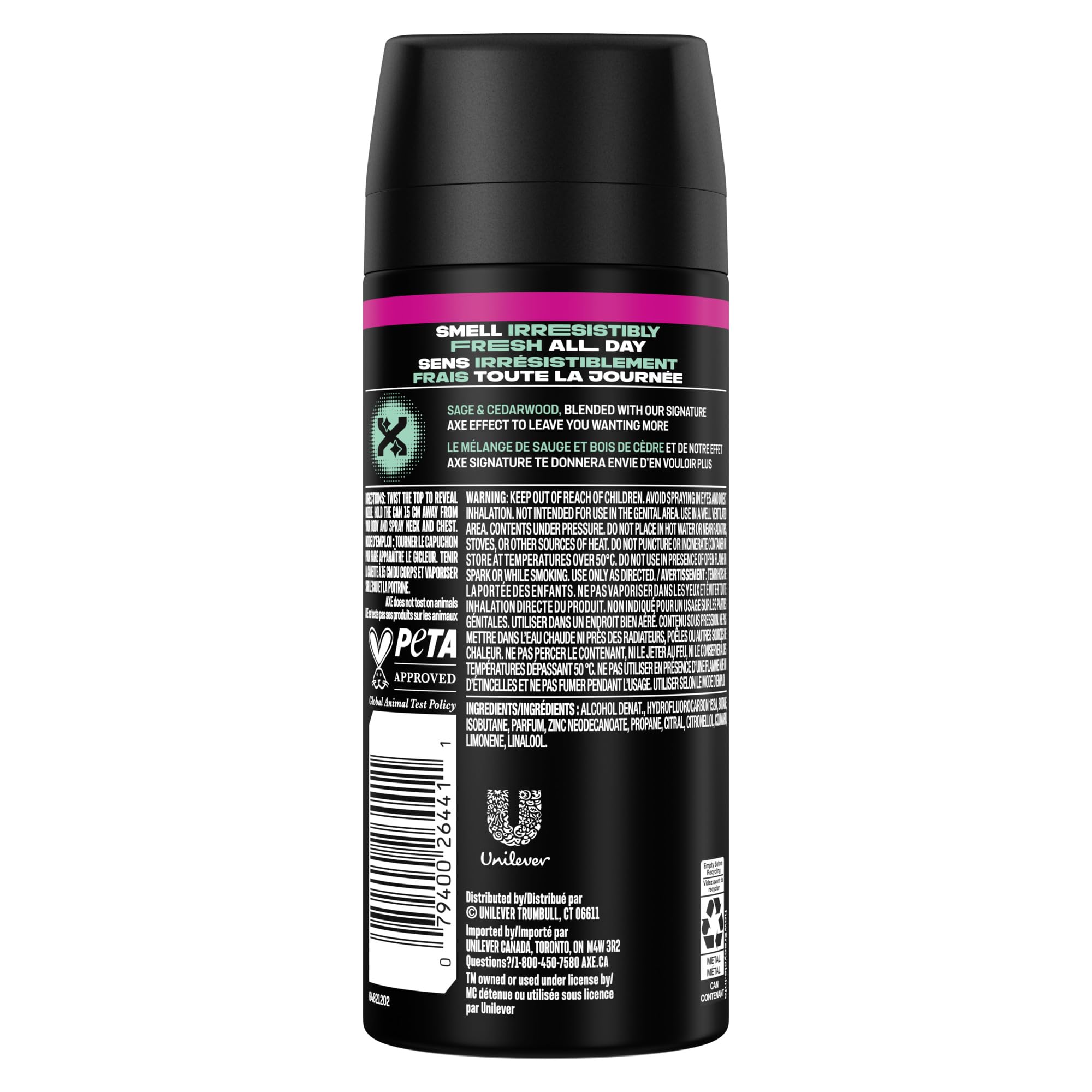 AXE Apollo Deodorant Body Spray, for long-lasting odour protection, Sage & Cedarwood, Aluminum-free Deodorant, 113g (Pack of 4) 🍁 All In One Marketplace Canada