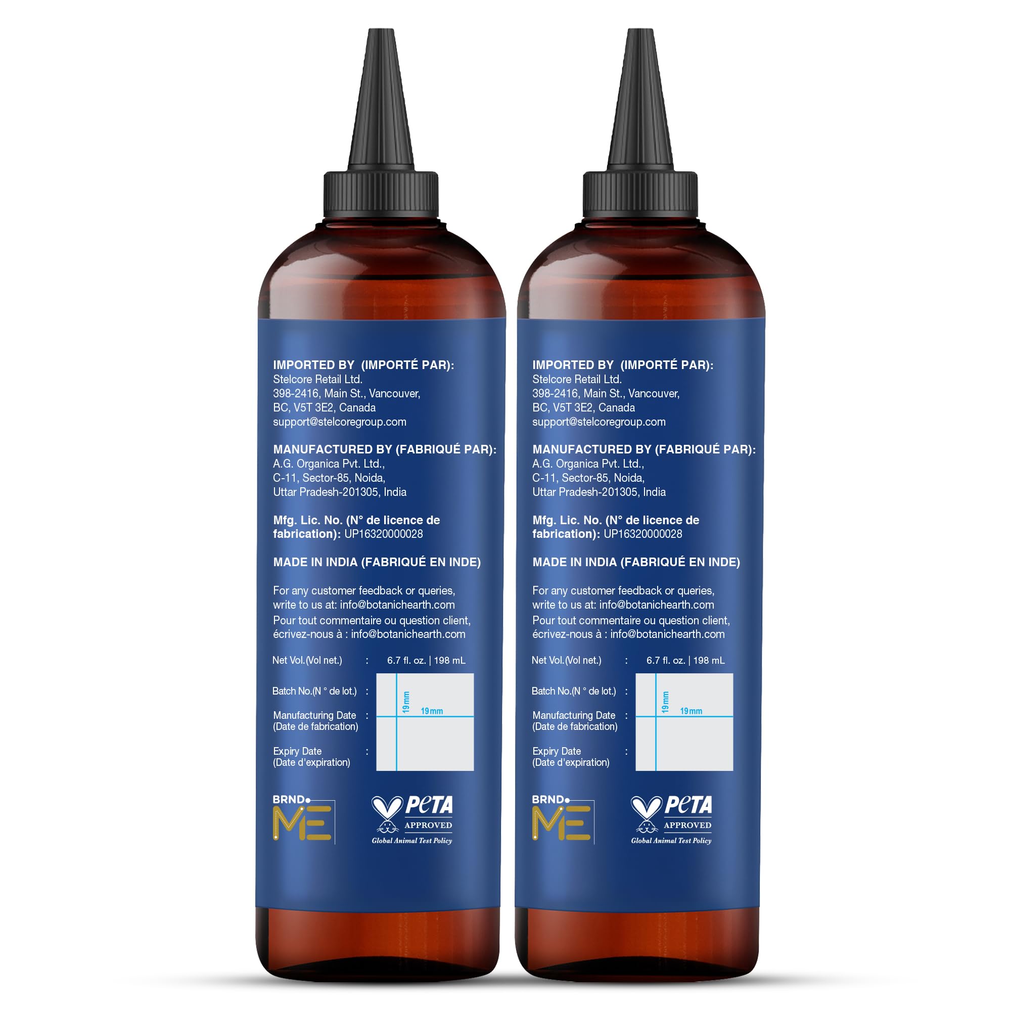 Botanic Hearth Rosemary Oil for Hair & Scalp with Biotin, Jojoba & Castor Oils, 100% Pure Hair Growth Oil, Strengthening Treatment, 6.7 fl oz (Pack of 2) 🍁 All In One Marketplace Canada