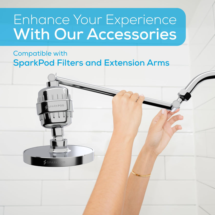 SparkPod Shower Head - High Pressure Rain - Premium Quality Luxury Design - 1-Min Install - Easy Clean Adjustable Replacement for Your Bathroom Shower Heads (Luxury Polished Chrome, 6 Inch Round) 🍁 All In One Marketplace Canada