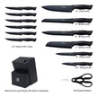 HUNTER.DUAL Knife Set, Dishwasher Safe Kitchen Knife Set with Block, 15 Pcs Black Kitchen Knife Sets with Block Self Sharpening, 6 Steak Knives, Black 🍁 All In One Marketplace Canada