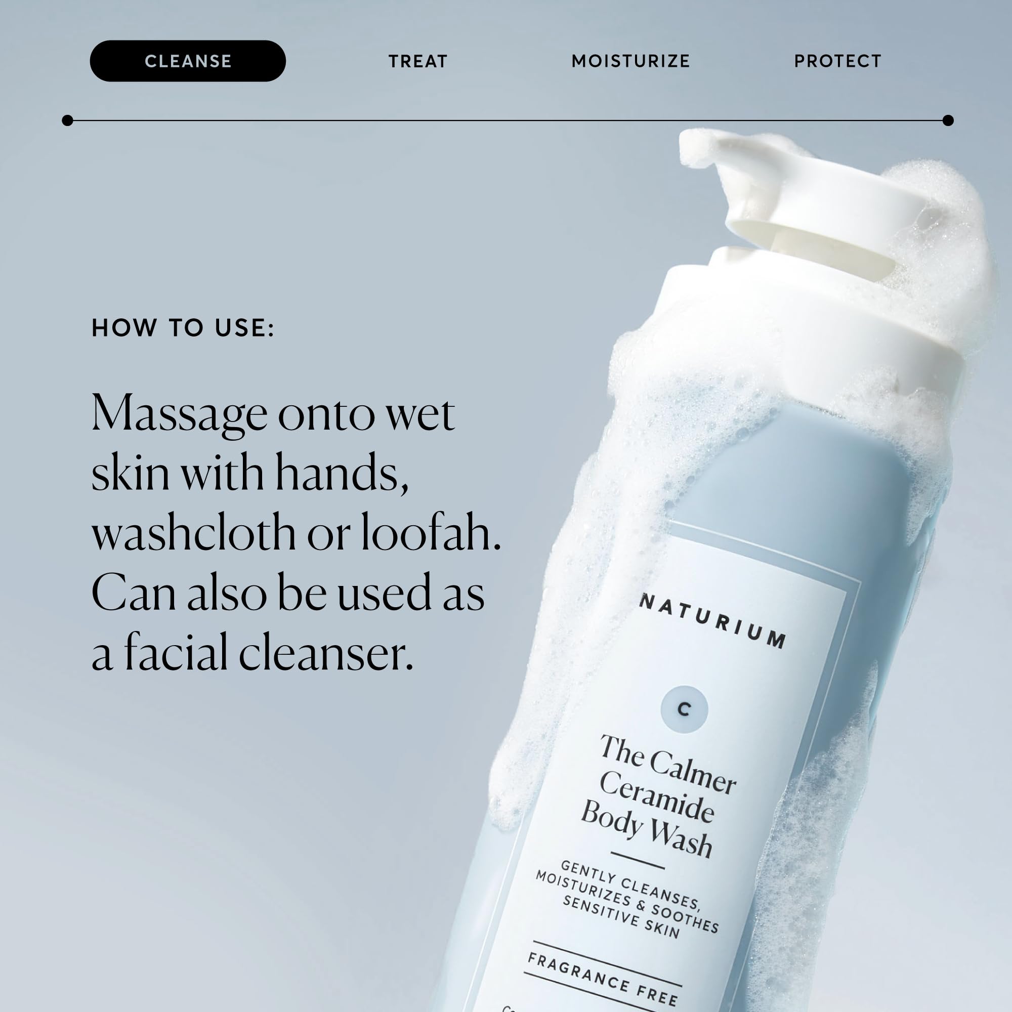 Naturium The Calmer Ceramide Body Wash, Fragrance-Free, Cleansing & Moisturising for Dry, Sensitive Skin, Dermatologist-Tested, Paraben & Cruelty-Free, 500 mL / 16.9 fl oz 🍁 All In One Marketplace Canada