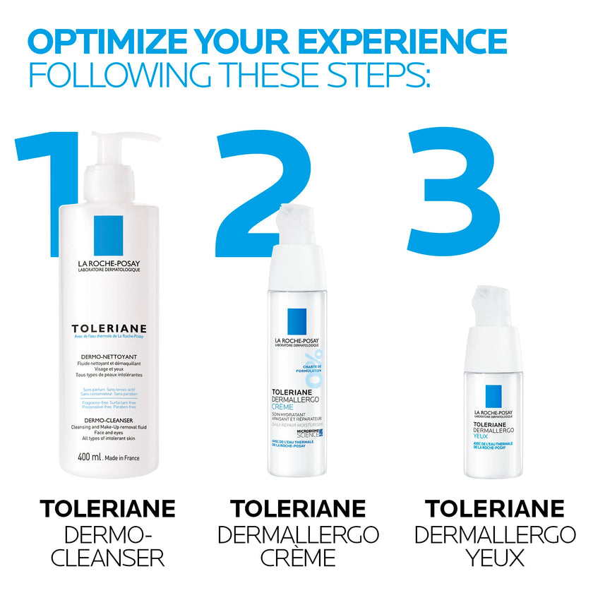 La Roche-Posay Eye Cream for Sensitive Skin, Toleriane Dermallergo Eye Cream, Intense Soothing Care with Shea Butter and Glycerin, Allergy Tested & Fragrance Free, 20ml 🍁 All In One Marketplace Canada