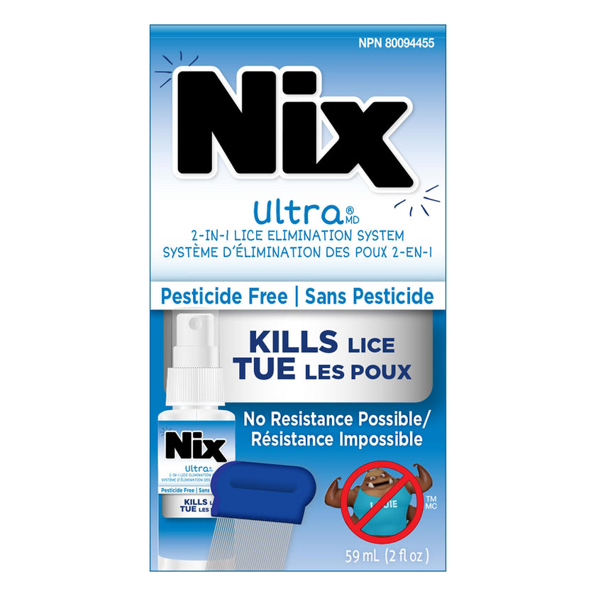 Nix Ultra, Kills Lice, Pesticide Free (With Lice Comb) - 1pk (59mL) - Effective Head Lice Treatment 🍁 All In One Marketplace Canada