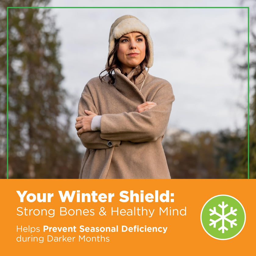 PlantVital High-Potency Vegan Vitamin D3 + K2 -Made in Canada - (1000IU /25 mcg + 120 mcg) for Bones, Teeth and Immune System - Patented MK7 Form - K2 D3 vitamin - 4 Months Supply - 120 Capsules. 🍁 All In One Marketplace Canada