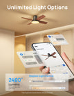 Dreo Ceiling Fans with Lights, 12 Speeds & 3 Fan Modes, Quiet DC Motor, Low Profile Easy to Install, Flush Mount Smart Ceiling Fan with Dimmable LED, 12H Timer for Bedroom, Remote, Black, 44'' 🍁 All In One Marketplace Canada