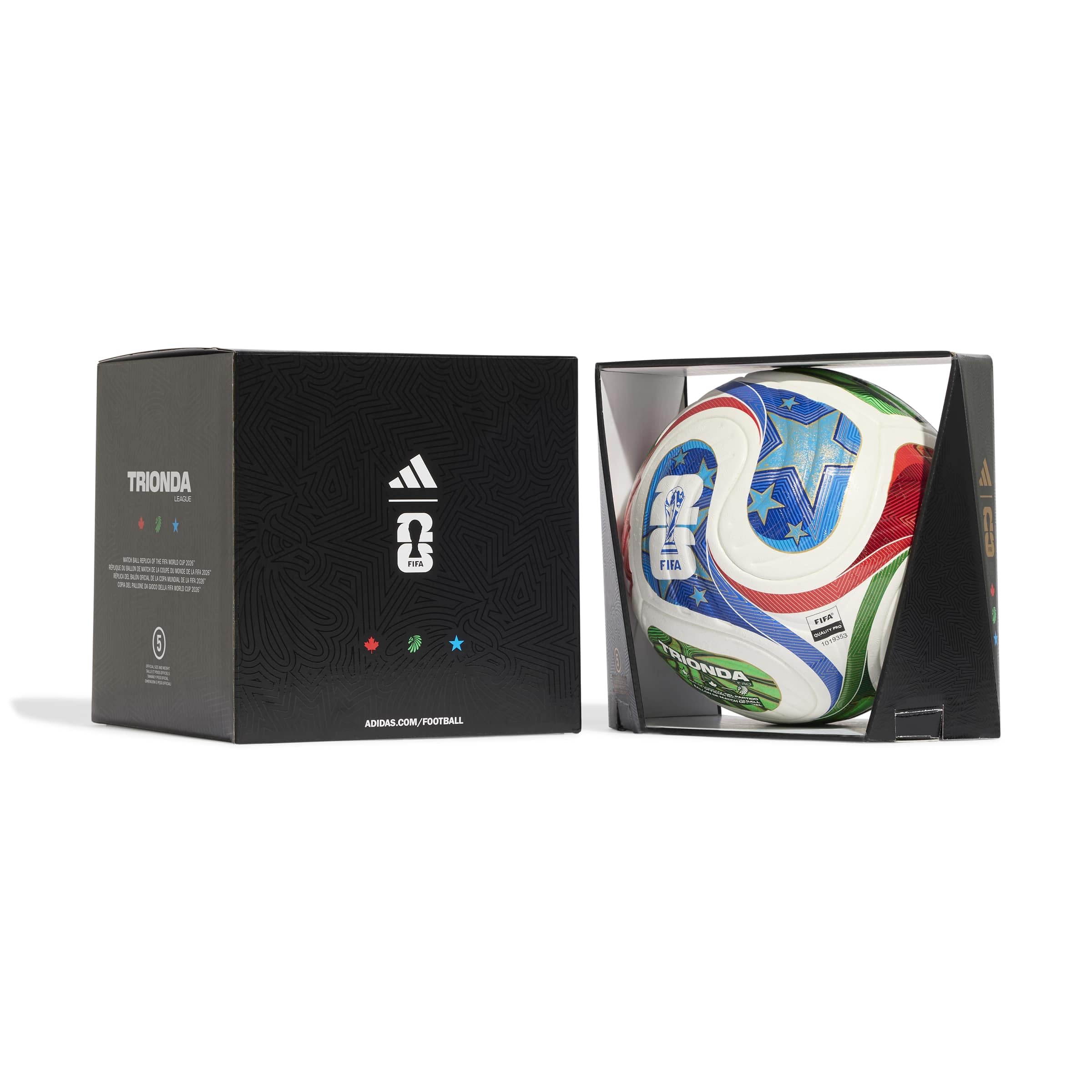Adidas Unisex-Adult World Cup Pro Soccer Ball, White/Solar Blue/Red/Flash Lime, 5 🍁 All In One Marketplace Canada