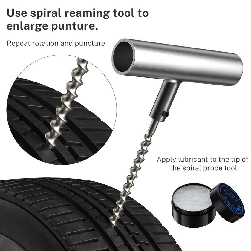 AUTOWN Flat Tire Repair Kit with Plugs 31 Pcs for Car, Motorcycle, ATV, Jeep, Truck, Tractor Flat Tire Puncture Repair 🍁 All In One Marketplace Canada