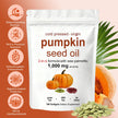 KITABIO Pumpkin Seed Oil Capsules | Pumpkin Seed Oil with Saw Palmetto - Cold-Pressed | Easy-to-Swallow Softgels – Resealable Package | Non-GMO - 180 Pc/1 Bag (Z-1) 🍁 All In One Marketplace Canada