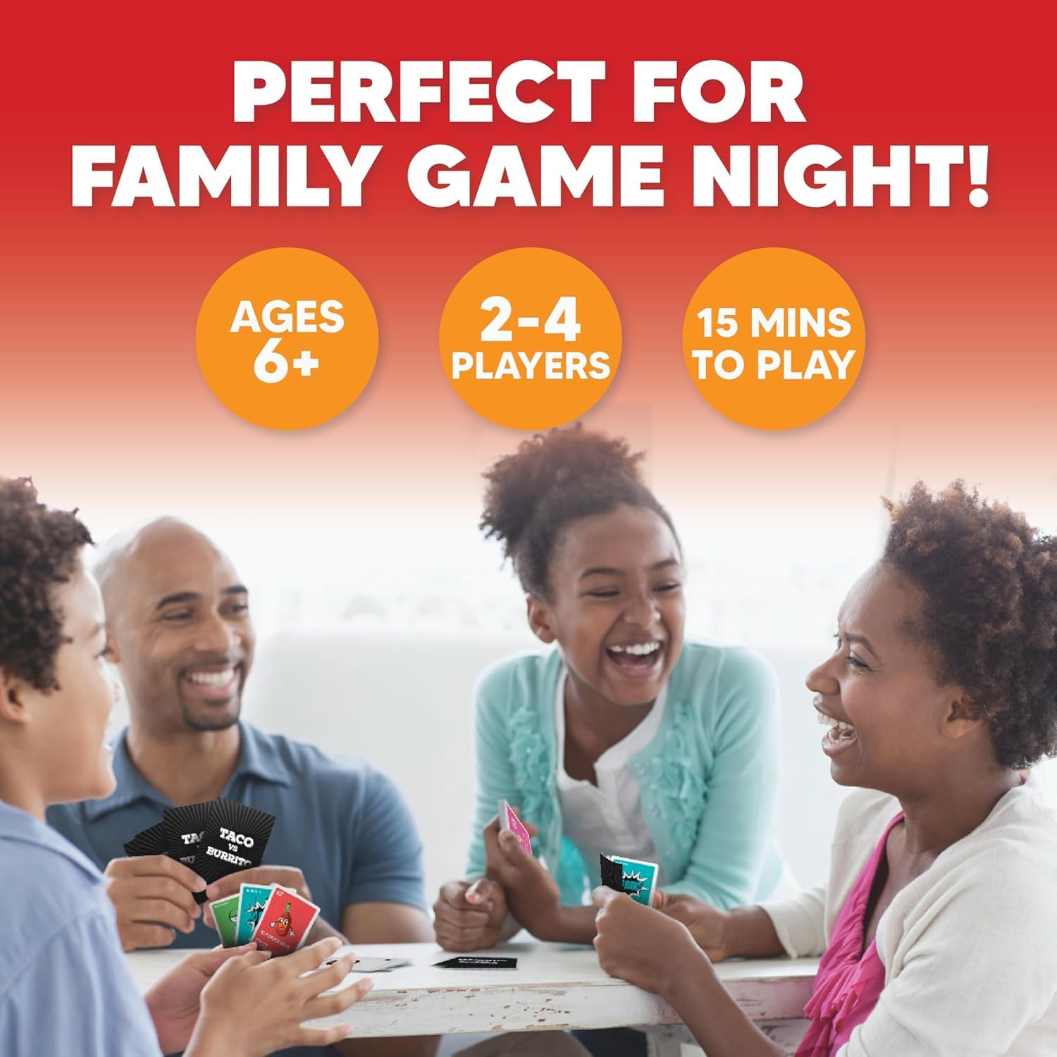 Taco vs Burrito - The Wildly Popular Surprisingly Strategic Card Game Created by a 7 Year Old - a Family-Friendly Party Game for Kids, Teens & Adults 🍁 All In One Marketplace Canada