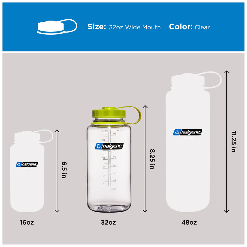 Nalgene 32 oz Wide Mouth Water Bottle, Clear 🍁 All In One Marketplace Canada