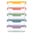 Ello Color Lock 3.4 Cup 10PC, 5 Pack Glass Meal Prep Sets Leak-Proof Glass Food Storage Containers with Airtight BPA-Free Plastic Lids, Dishwasher, Microwave, and Freezer Safe, Desert Festival 🍁 All In One Marketplace Canada