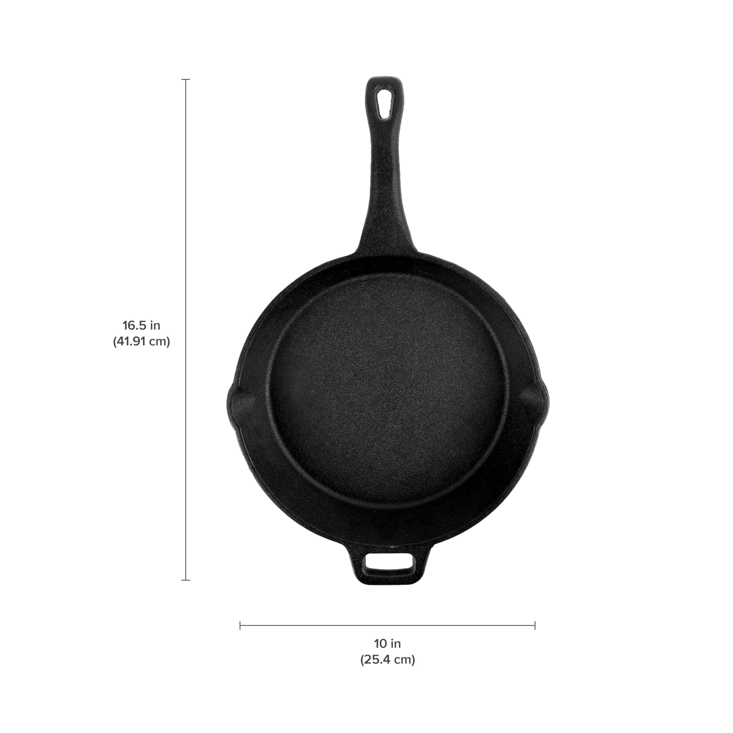 Coghlan's Cast Iron Skillet – 10.1-Inch Pre-Seasoned Frying Pan with Dual Pour Spouts & Helper Handle for Campfire Cooking, Stove, Grill, or Oven – Durable Outdoor Cookware 🍁 All In One Marketplace Canada