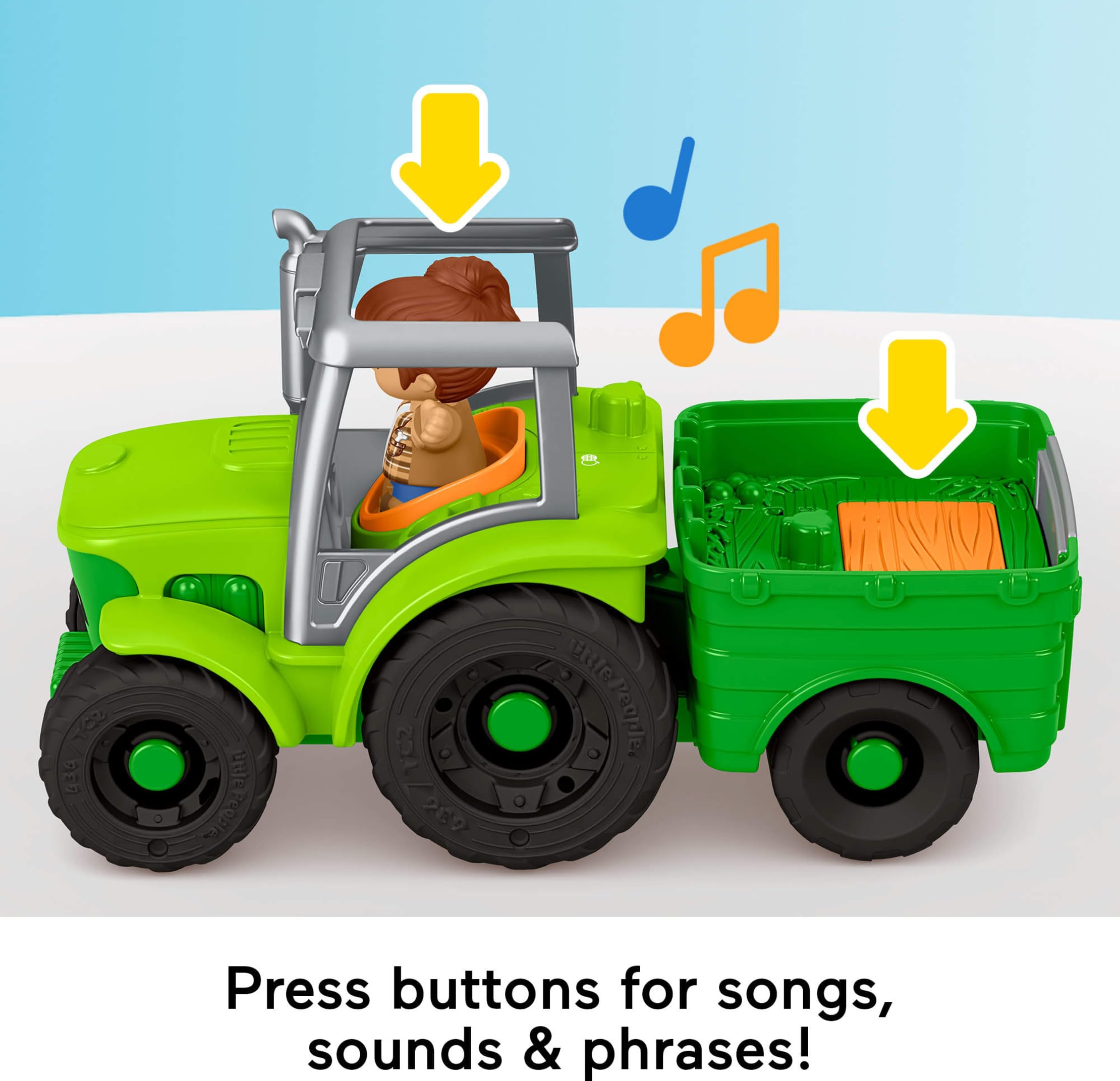 Fisher-Price Little People Push & Play Tractor, Multilanguage 🍁 All In One Marketplace Canada