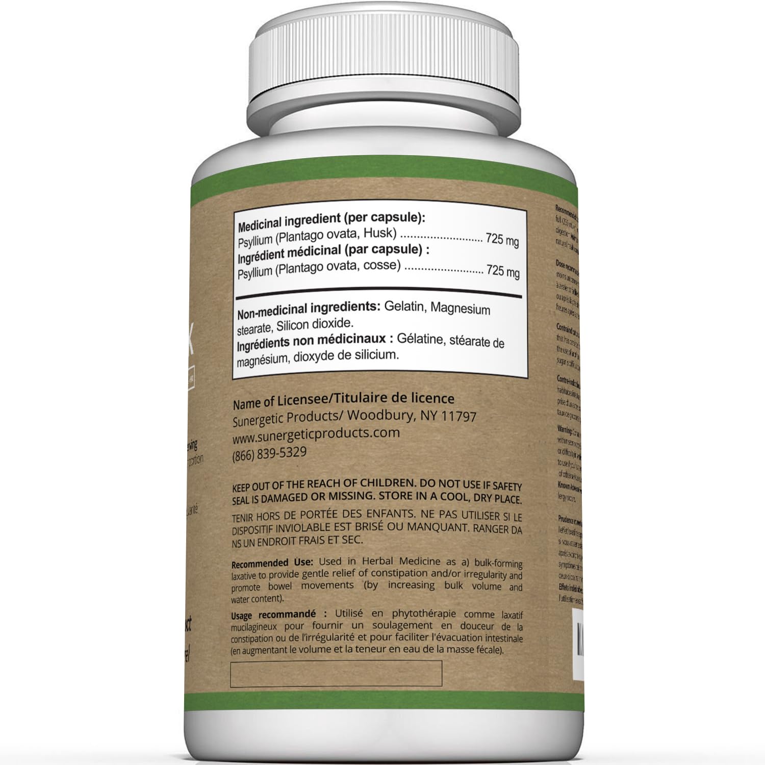 Premium Psyllium Husk Capsules - 1450mg per Serving - Helps Support Digestion, Intestinal Health & Regularity - 240 Psyllium Husk Fiber Capsules 🍁 All In One Marketplace Canada