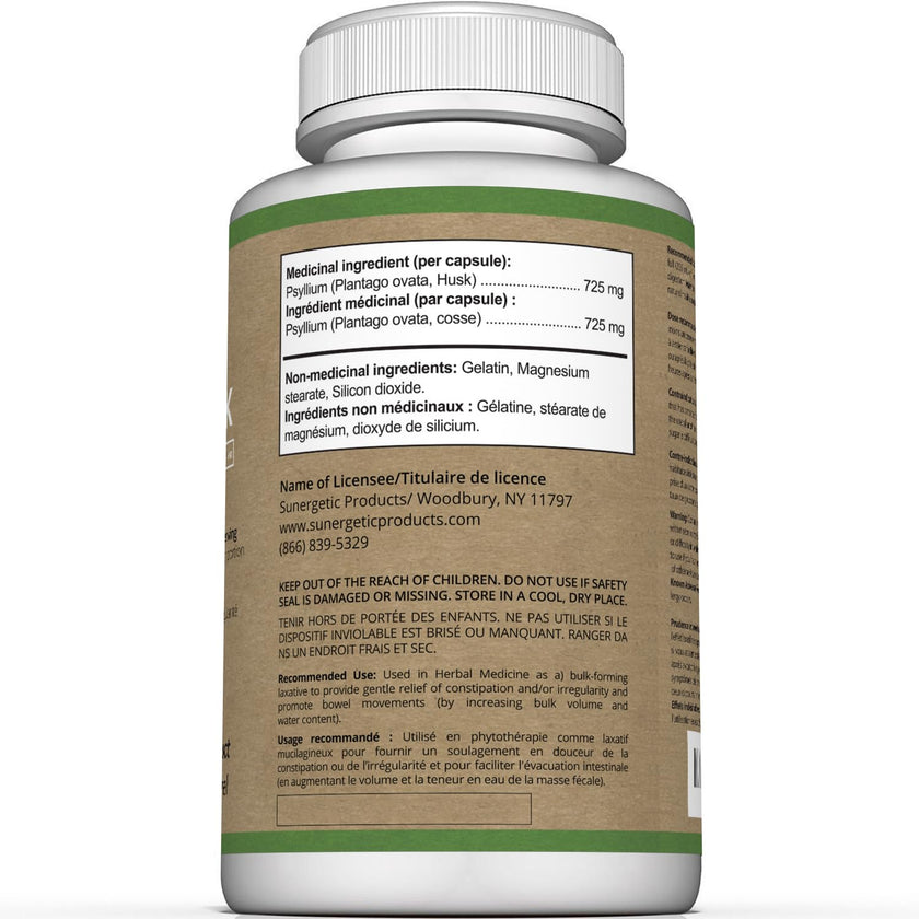 Premium Psyllium Husk Capsules - 1450mg per Serving - Helps Support Digestion, Intestinal Health & Regularity - 240 Psyllium Husk Fiber Capsules 🍁 All In One Marketplace Canada