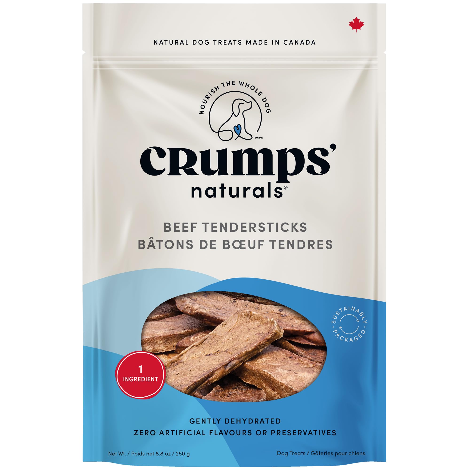 Crumps' Naturals, Beef Tendersticks, 250 g, Dog Treats 🍁 All In One Marketplace Canada