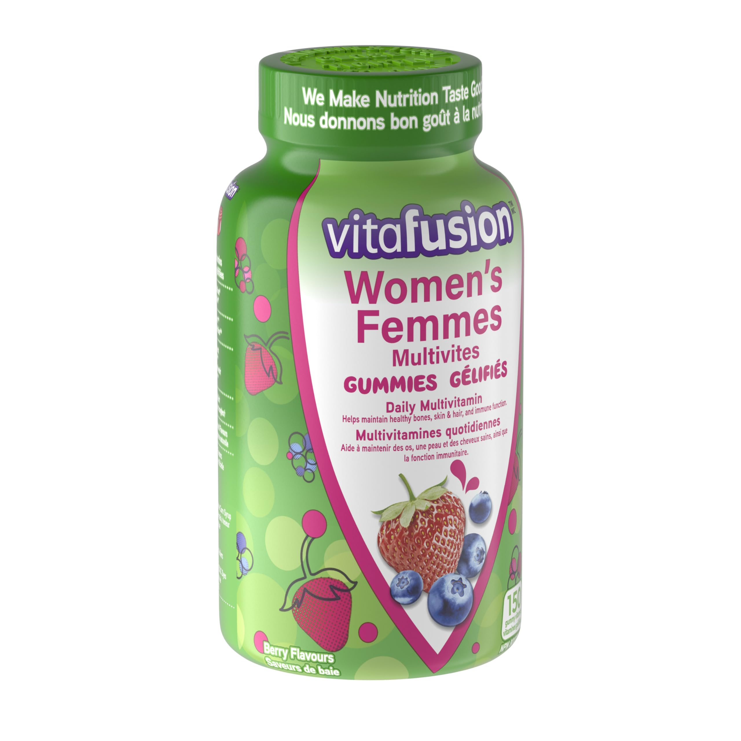 Vitafusion Women's Multivitamin Gummies, Daily Multivitamin, Healthy Metabolism, Immune Support, Hair, Skin & Nails, Osteoporosis, 150 Count, 2.5 Month Supply, Packaging May Vary 🍁 All In One Marketplace Canada