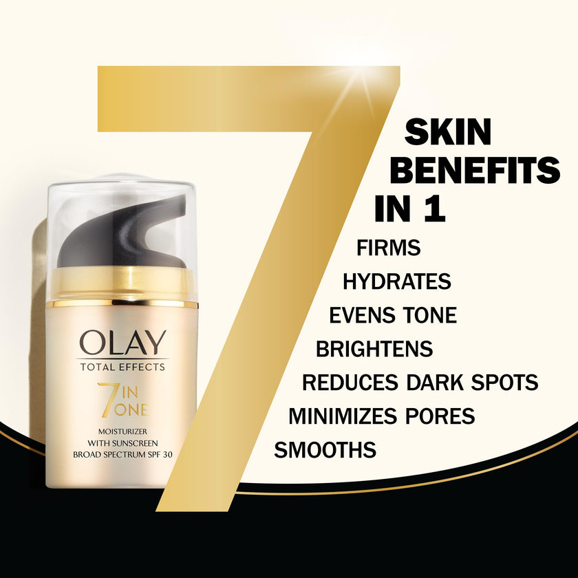 Olay Total Effects 7-In-One Anti-Aging Face Moisturizer with Vitamin B3, Niacinamide and Sunscreen SPF 30, 50ml 🍁 All In One Marketplace Canada