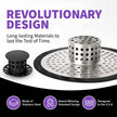 ShowerShroom SHSULT755 Ultra Revolutionary Shower Hair Catcher Drain Protector, Stainless 🍁 All In One Marketplace Canada