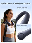 JISULIFE Portable Neck Fan, Hands Free Bladeless Fan, 4000 mAh Battery Operated Wearable Personal Fan, Leafless, Rechargeable, Headphone Design,5 Speeds Gifts for Women Men- Dark Blue 🍁 All In One Marketplace Canada