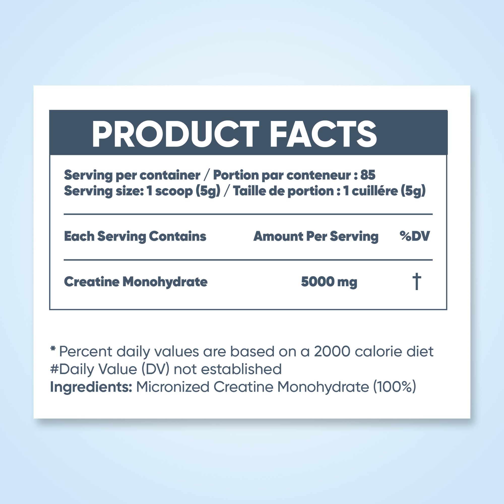 Pure Micronized Creatine Dissolves Easily | Creatine Monohydrate Powder 425g - For Increased Muscle Growth & Performance - Supports Athletic Performance - Creatine Powder for Workouts - 85 Servings 🍁 All In One Marketplace Canada