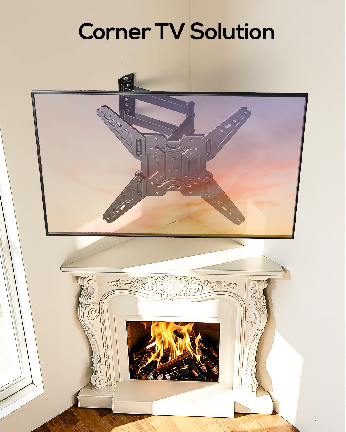 USX MOUNT Full Motion TV Wall Mount for 26-65 Inch TVs up to 77Lbs, Wall Mount TV Bracket, Single Stud Articulating TV Mount, Smooth Swivel Extension, Max VESA 400x400 mm, XMM919 🍁 All In One Marketplace Canada