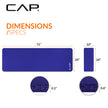 CAP Barbell High Density Exercise Yoga Mat with strap and Knee Pad 71