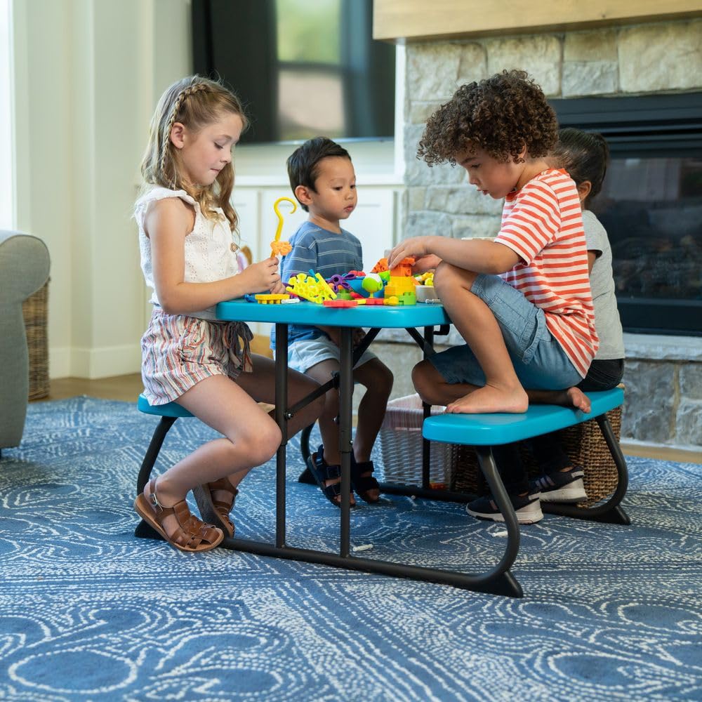 Lifetime Children's Outdoor Picnic Table in Glacier Blue 🍁 All In One Marketplace Canada