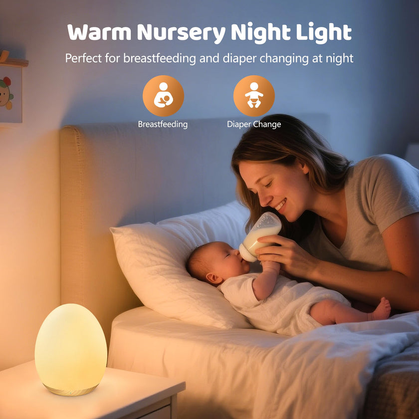 Night Lights for Kids, MediAcous Baby Night Light with 7 Colors Changing & Dimming Function, Rechargeable Kids Night Light with 1 Hour Timer & Touch Control, Up to 100H, Wood Grain 🍁 All In One Marketplace Canada