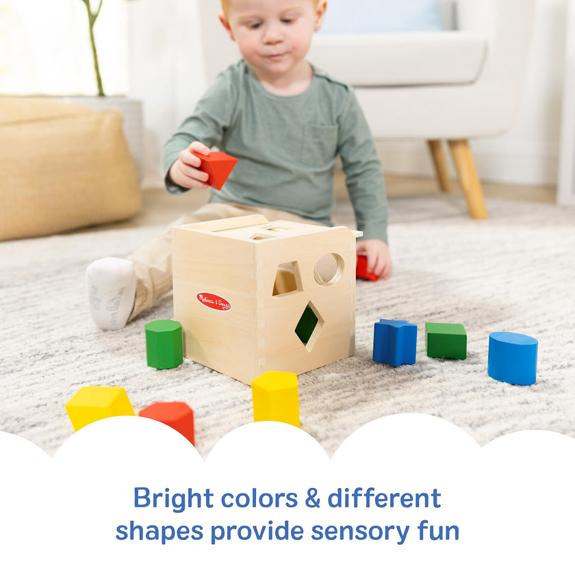 Melissa & Doug Shape Sorting Cube Wooden Classic Educational Toy 🍁 All In One Marketplace Canada