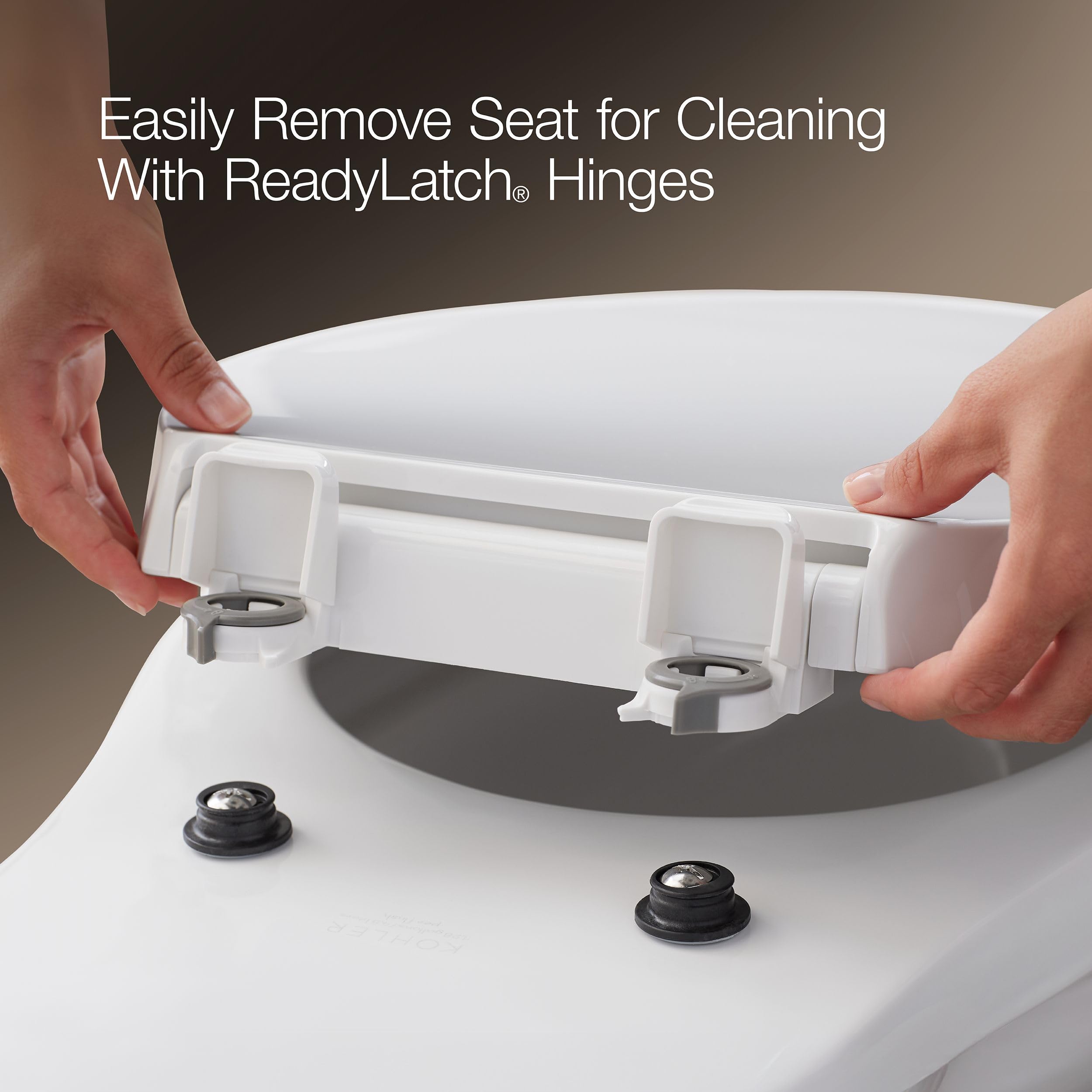 Kohler 4636-RL-0 Cachet ReadyLatch Quiet Close Elongated Toilet Seat, White 🍁 All In One Marketplace Canada