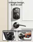 Veise KS01B Keypad Door Lock with 2 Lever Handles Set, Matte Black 🍁 All In One Marketplace Canada