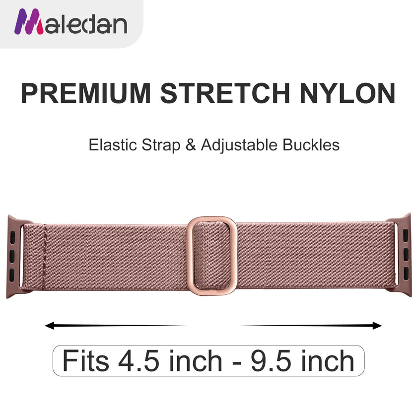 Maledan 10 Pack Stretchy Nylon Solo Loop Compatible with Apple Watch Strap 38mm 40mm 41mm 42mm Women Men, Braided Sport Elastic Bracelet for Apple Watch Band Series SE 11 10 9 8 7 6 5 4 3 2 1 Ultra 🍁 All In One Marketplace Canada