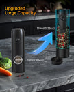 CIRCLE JOY Electric Salt and Pepper Grinder Set with Charging Base, Rechargeable Automatic Pepper Mill Grinder with Adjustable Coarseness, Easy Filling 110ml Large Capacity with Led for Home Kitchen 🍁 All In One Marketplace Canada