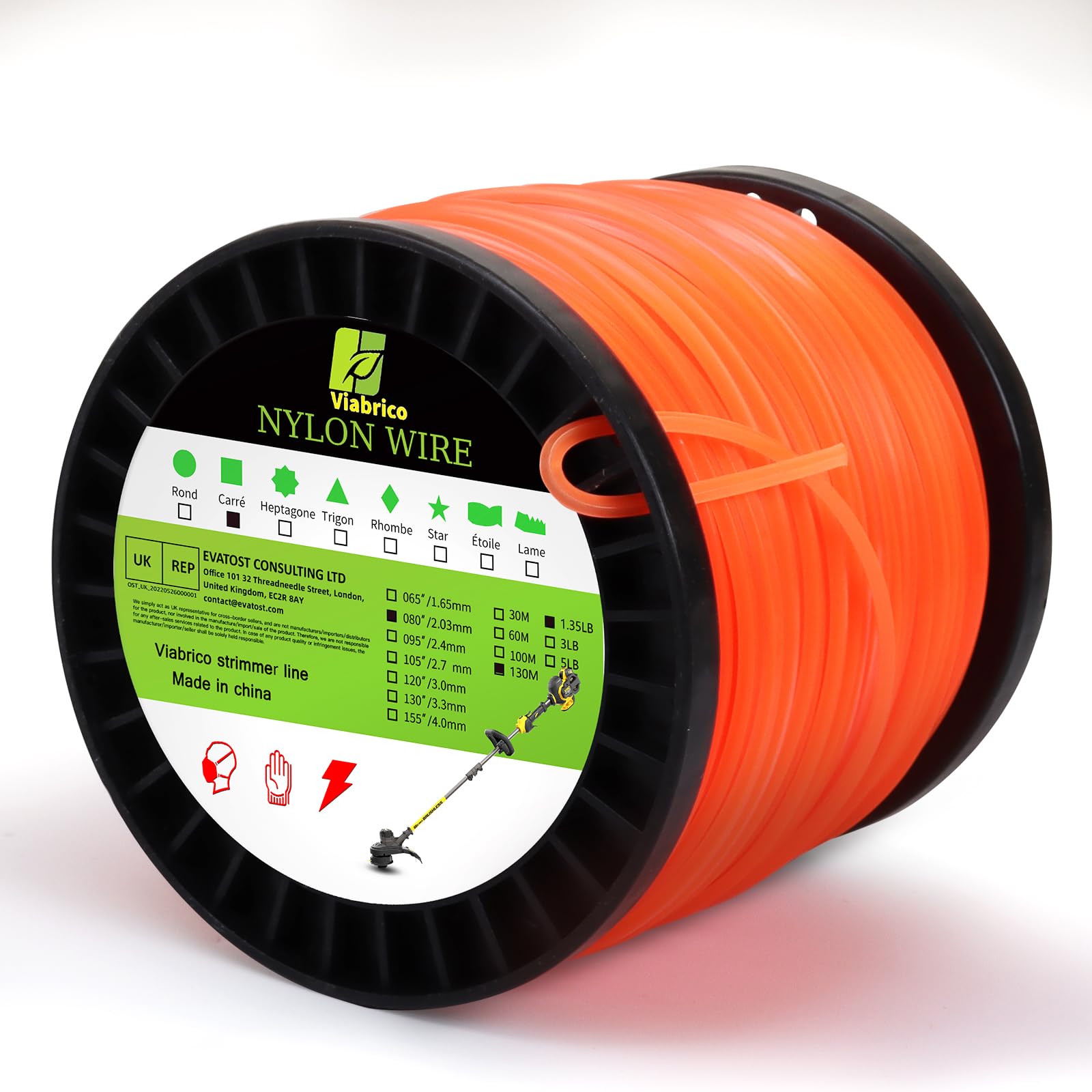 VIABRICO 0.080 Inch Trimmer Line, 0.080