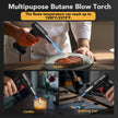 Sondiko Blow Torch with Fuel Gauge, Refillable Butane Torch Lighter with Safety Lock and Adjustable Flame, One-Handed Operation, Fit All Butane Tanks Kitchen Torch 🍁 All In One Marketplace Canada