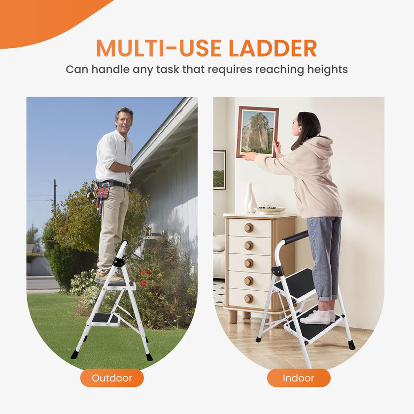 Sweetcrispy 2 Step Ladder, Anti-Slip Pedal 🍁 All In One Marketplace Canada
