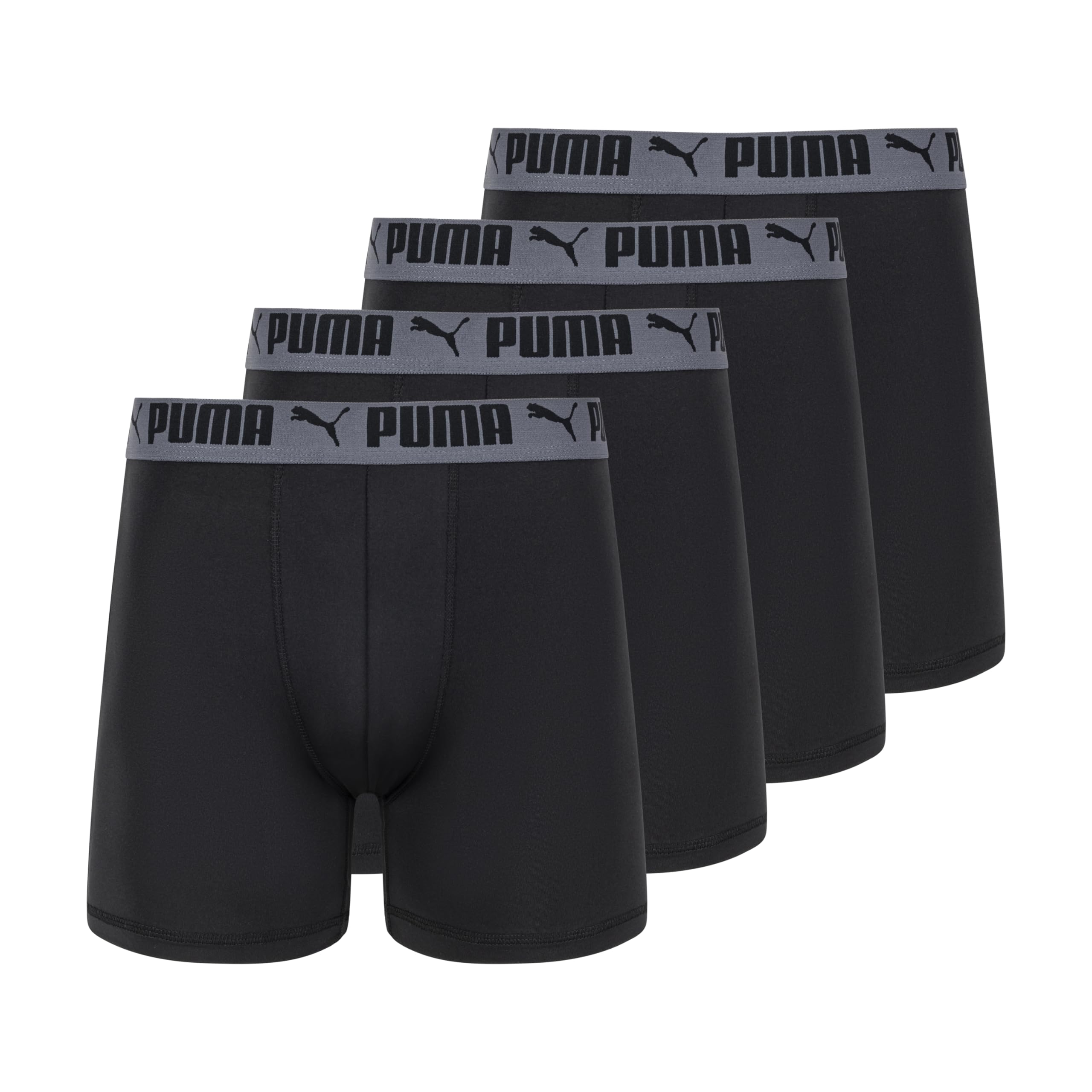 Puma Men's 4 Pack Active Stretch Boxer Briefs, Black, Medium 🍁 All In One Marketplace Canada