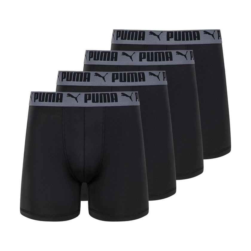 Puma Men's 4 Pack Active Stretch Boxer Briefs, Black, X-Large 🍁 All In One Marketplace Canada