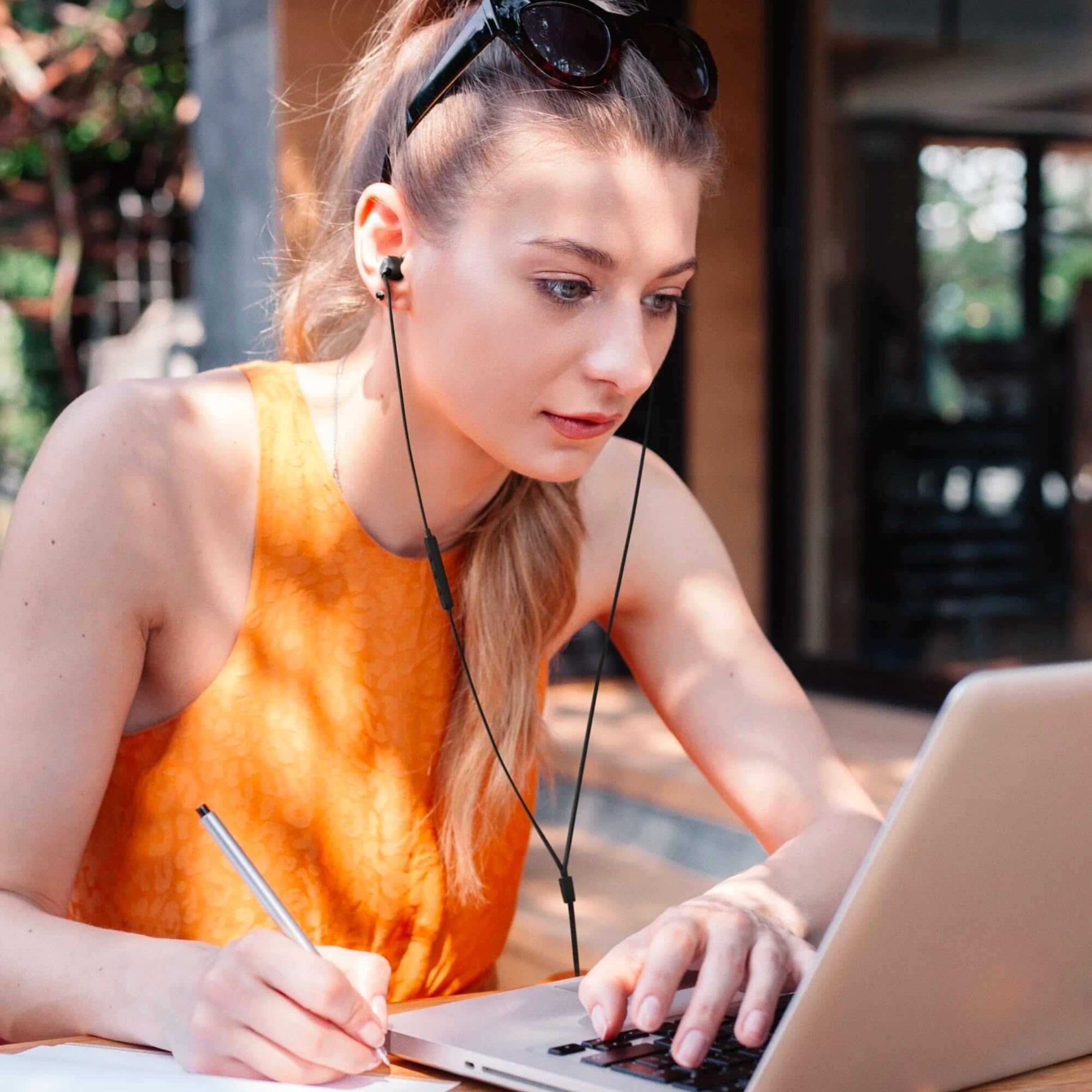 JBL Tune 310C - USB-C Wired Hi-Res in-Ear Headphones, Tangle-Free Flat Cable, 3-Button Remote with Microphone (Black) 🍁 All In One Marketplace Canada