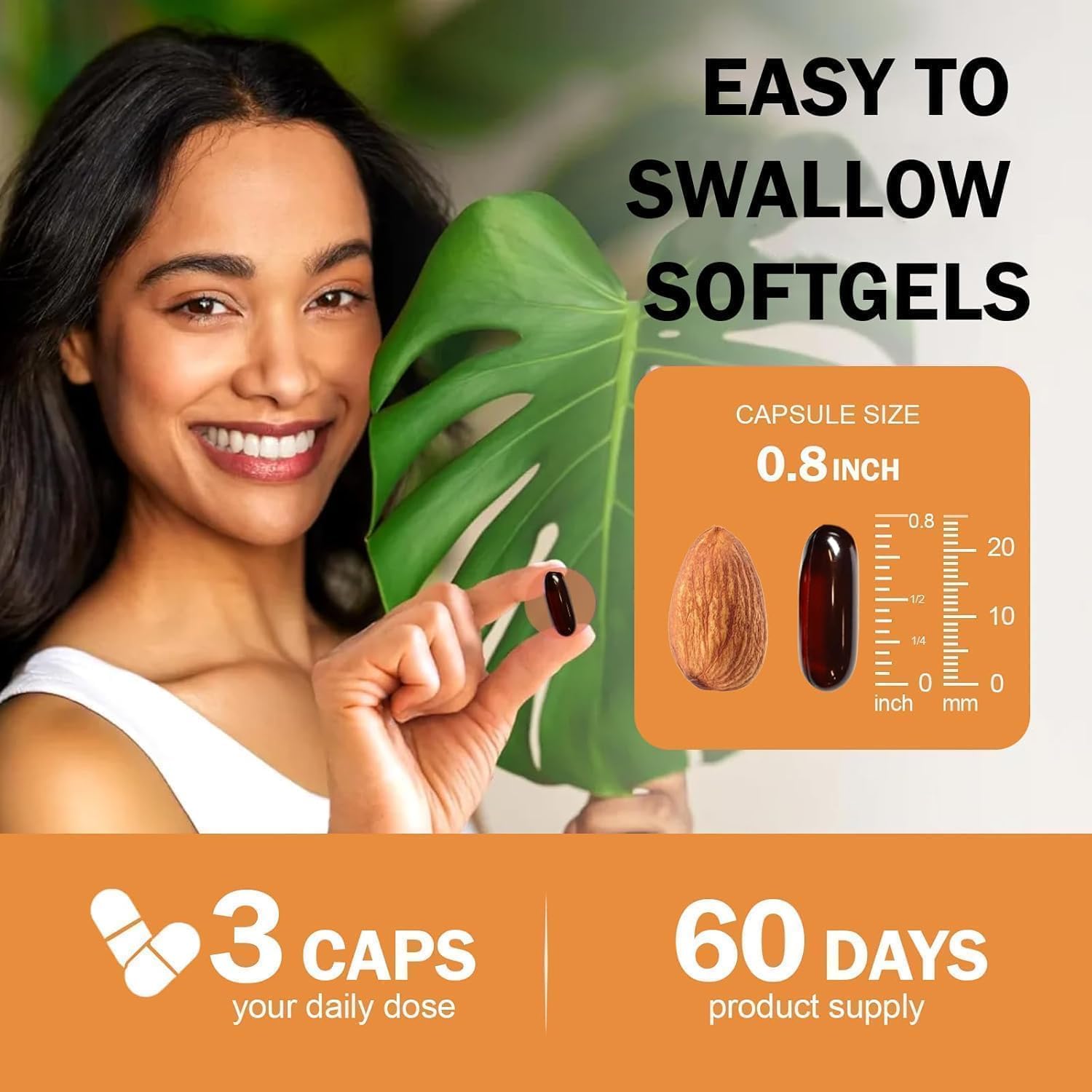 KITABIO Pumpkin Seed Oil Capsules | Pumpkin Seed Oil with Saw Palmetto - Cold-Pressed | Easy-to-Swallow Softgels – Resealable Package | Non-GMO - 180 Pc/1 Bag (Z-1) 🍁 All In One Marketplace Canada