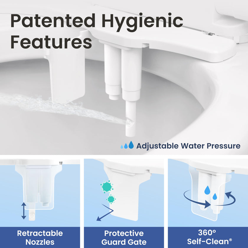 LUXE Bidet NEO 185 Plus - Patented Bidet Attachment for Toilet, Chrome 🍁 All In One Marketplace Canada