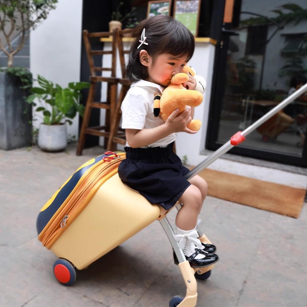 Kids Ride-On Travel Suitcase with Seat & Pull Handle – Multi-Functional Children’s Luggage