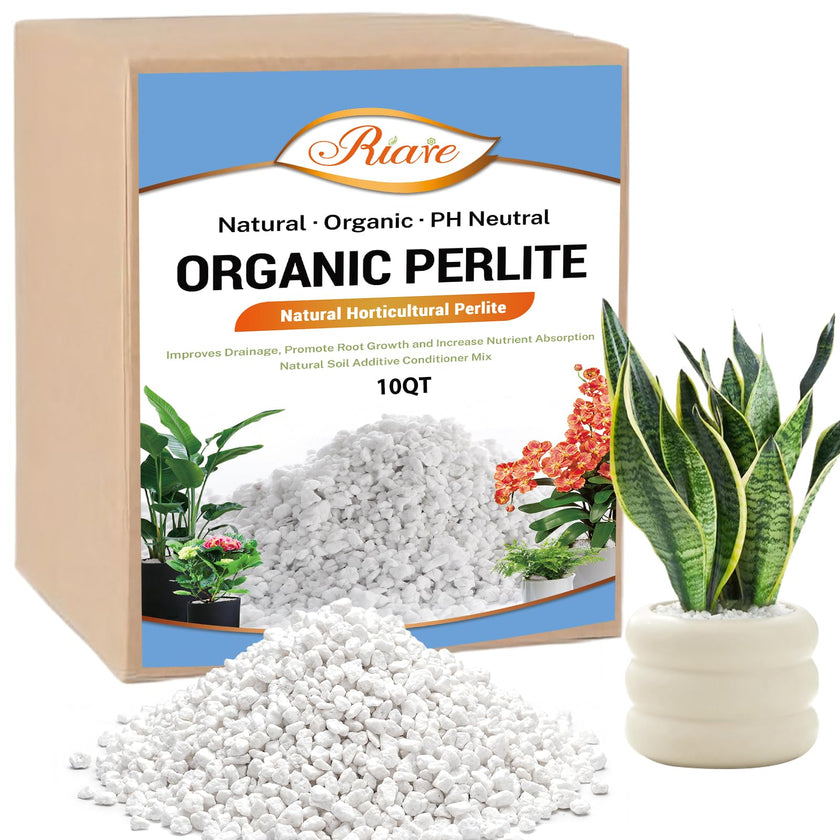 Riare 10 litres Organic Perlite for Plants - Horticultural Perlite Soil Amendment for Plants Potting Mix, Improve Root Growth, Drainage and Ventilation 🍁 All In One Marketplace Canada