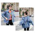 All-match Korean Style Loose Embroidered Denim Jacket Women